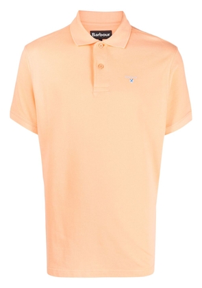 Barbour logo-embroidered cotton polo shirt - Orange