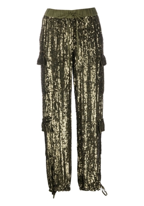 P.A.R.O.S.H. sequin-embellished trousers - Green