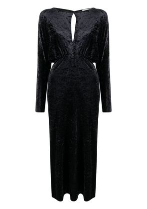 P.A.R.O.S.H. velvet long-sleeve maxi dress - Black
