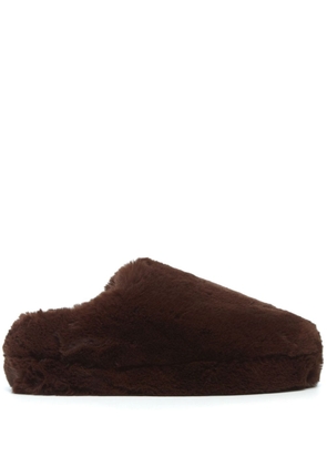 Apparis Astro faux-fur slippers - Brown
