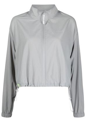 CHOCOOLATE reflective-logo zipped jacket - Grey