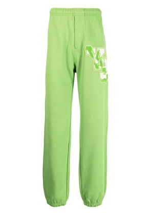 Y-3 GFX FT logo-patch cotton track pants - Green