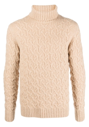 Cruciani roll-neck knit jumper - Brown
