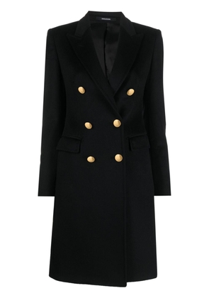 Tagliatore double-breasted wool coat - Black