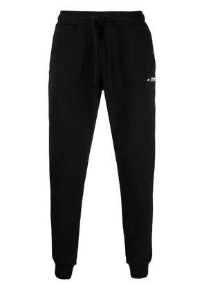 Tommy Hilfiger logo-embroidered cotton track pants - Black