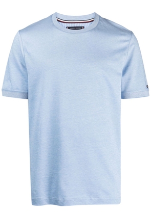 Tommy Hilfiger logo-embroidered cotton T-shirt - Blue