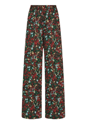 Rosetta Getty floral-print elasticated-waist trousers - Green