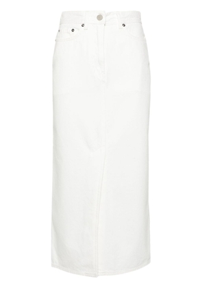 Loulou Studio straight denim midi skirt - White