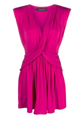 Federica Tosi knot-detail V-neck dress - Pink
