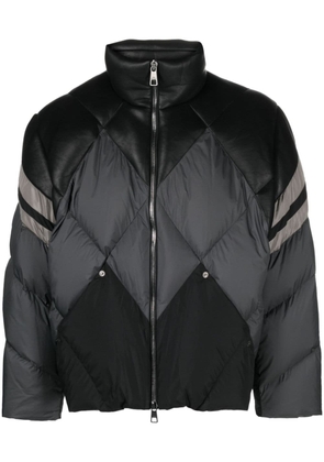Neil Barrett panelled mock-neck padded jacket - Black