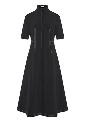 Rosetta Getty contrast-stitching short-sleeve dress - Black