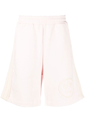 BARROW logo-patch cotton track shorts - Pink