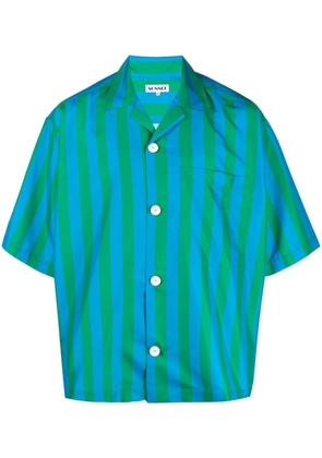 Sunnei chest-pocket short-sleeve shirt - Blue