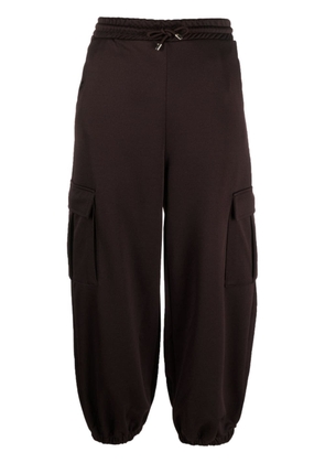 Semicouture drawstring-waist cropped trousers - Brown