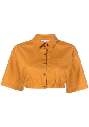 Patrizia Pepe cropped cotton shirt - Orange