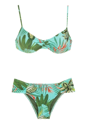 Lygia & Nanny Vitória tropical print bikini set - Green