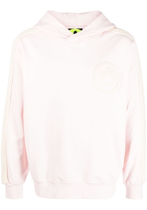 BARROW appliqué-detail cotton hoodie - Pink