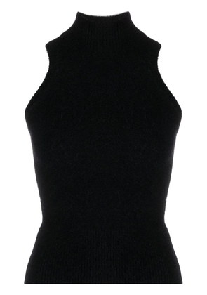 Patou high-neck knitted top - Black