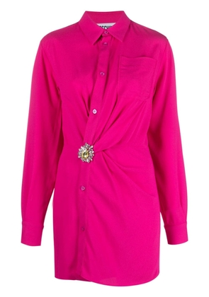 Moschino off-centre mini shirtdress - Pink