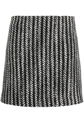 MSGM two-tone bouclé miniskirt - Black