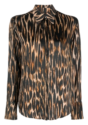 John Richmond Irimo cheetah-print shirt - Brown