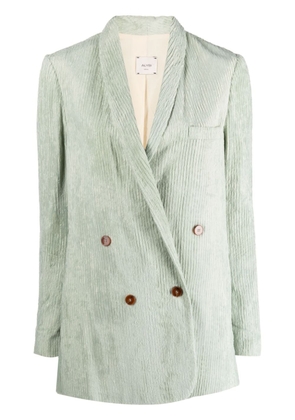 Alysi double-breasted ribbed blazer - Green
