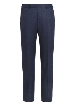 Zegna wool flannel tailored trousers - Blue