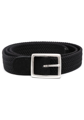 Dell'oglio Mastic elasticated suede belt - Black