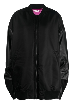 REV oversize high-neck bomber jacket - Black