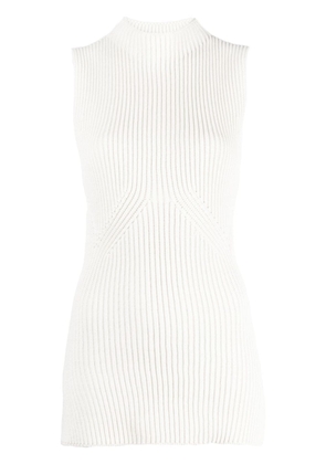 Gauchère open-back ribbed top - Neutrals