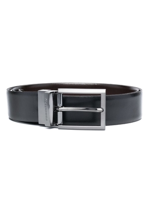 Karl Lagerfeld buckled leather belt - Black