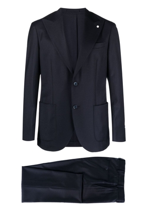 LUIGI BIANCHI MANTOVA peak-lapels wool blend suit - Blue