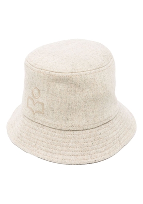 ISABEL MARANT Haley logo-embroidered bucket hat - Neutrals