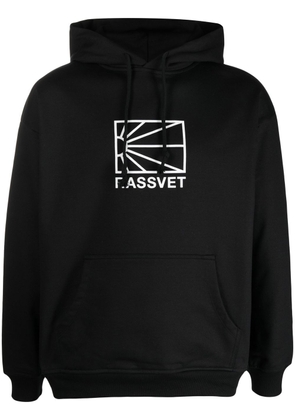 RASSVET graphic-print cotton hoodie - Black