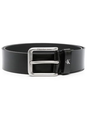 Calvin Klein Jeans buckle leather belt - Black