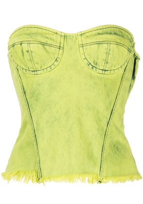 Marques'Almeida corset-style strapless top - Green