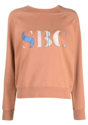 See by Chloé cut-out logo cotton sweatshirt - Brown