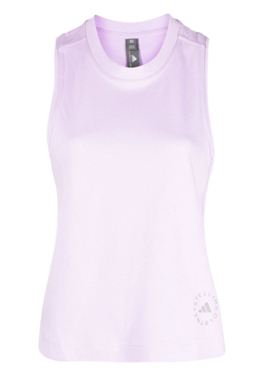 adidas by Stella McCartney logo-print sleeveless tank top - Purple