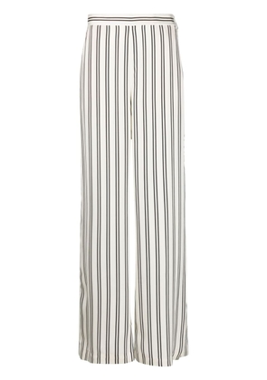 Polo Ralph Lauren striped wide-leg satin trousers - White