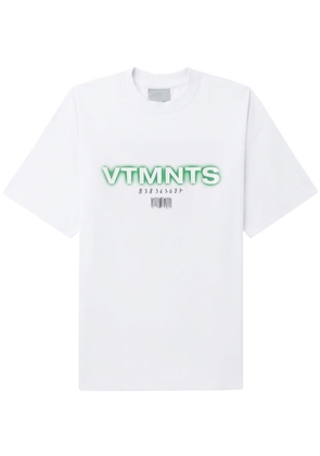 VTMNTS graphic logo-print cotton T-shirt - White