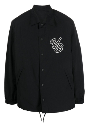 Y-3 logo-embroidered shirt jacket - Black