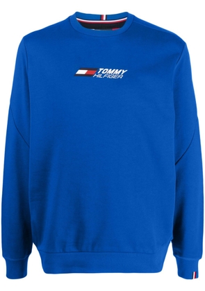 Tommy Hilfiger logo-print cotton sweatshirt - Blue