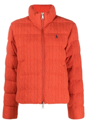 Polo Ralph Lauren Polo Pony quilted cable-knit jacket - Red