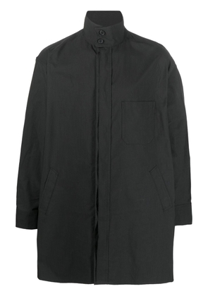 Y-3 concealed front-fastening parka coat - Black