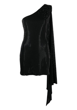 David Koma crystal-embellished one-shoulder minidress - Black