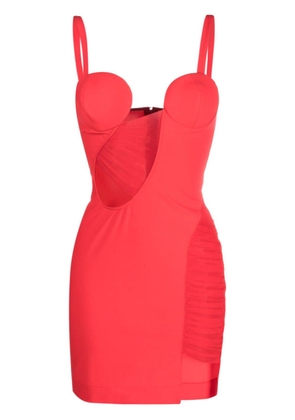 Nensi Dojaka asymmetric cut-out minidress - Red