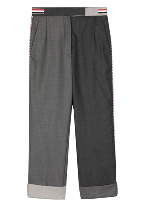 Thom Browne two-tone straight trousers - Grey