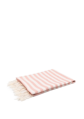 MC2 Saint Barth fringed striped beach towel - Pink