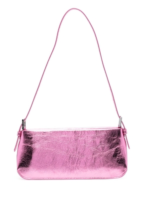 BY FAR Dulce Lipstick metallic shoulder bag - Pink