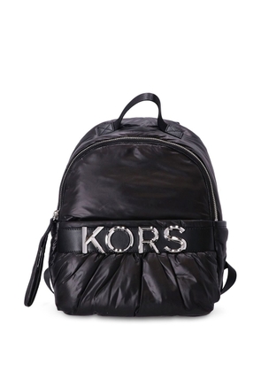 Michael Kors logo-plaque detail backpack - Black